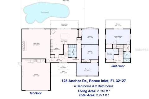 House in Ponce Inlet, Florida 4 bedrooms, 215.16 sq.m. № 2436982 - photo 20