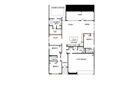 Планировка виллы или дома «House» 4 спальни в ЖК Middlebourne 60'