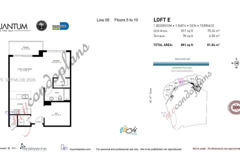 Купить кондоминиум в Майами, Флорида 1 спальня, 75.34м2, № 2010823 - фото 13