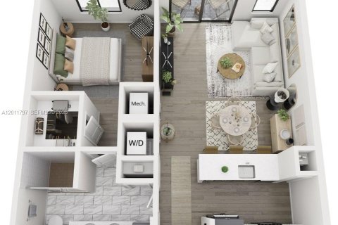 Apartamento en alquiler en Miami, Florida, 1 dormitorio, 72.46 m2 № 2075403 - foto 2