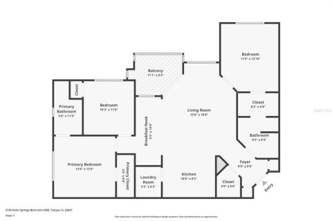Condominio en alquiler en Tampa, Florida, 3 dormitorios, 117.89 m2 № 2104740 - foto 27
