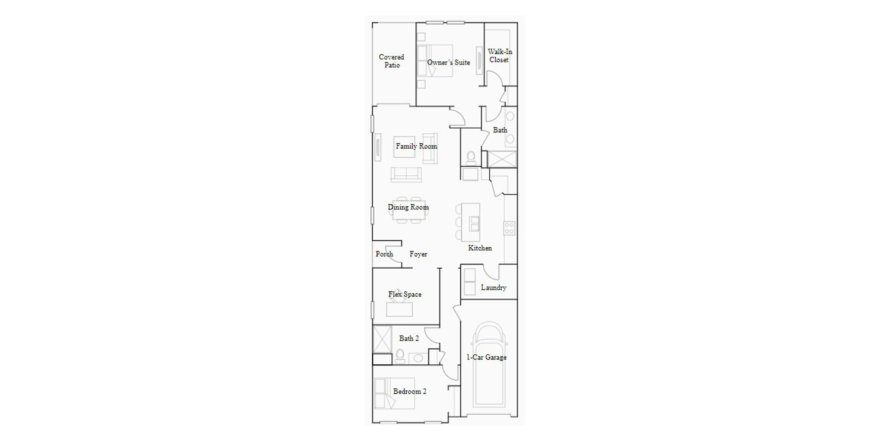 House in ANGELINE in Land O' Lakes, Florida 2 bedrooms, 150 sq.m. № 65903