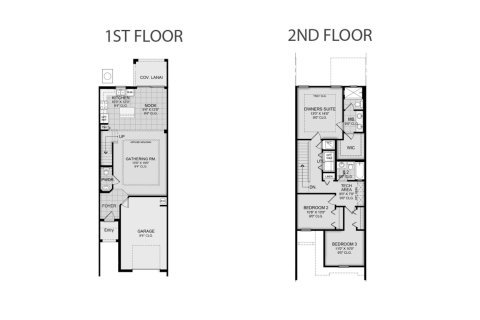Townhouse floor plan «146SQM KENNEDY», 3 bedrooms in WYNDRUSH CREEK