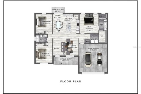 Casa en venta en Ocala, Florida, 3 dormitorios, 134.34 m2 № 1760261 - foto 4