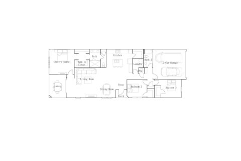 Townhouse floor plan «Townhouse», 3 bedrooms in Arden - The Twin Homes Collection