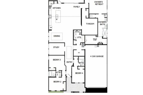 House floor plan «House», 4 bedrooms in Oak Grove at Silverleaf 60’