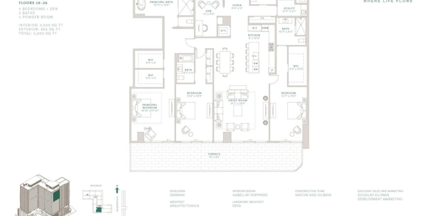 Condo in West Palm Beach, Florida, 3 bedrooms № 1128987