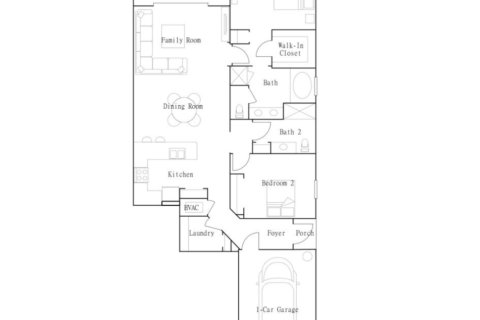 Планировка Таунхауса «8851 CABOT CLIFFS DR UNIT101» 2 комнаты в ЖК ChampionsGate - Luxury Resort Condominiums