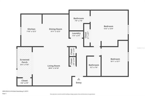 Condo in Saint Petersburg, Florida, 2 bedrooms  № 1437836 - photo 30