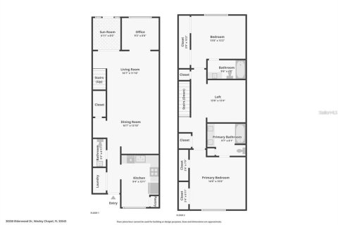 Townhouse in Wesley Chapel, Florida 2 bedrooms, 154.22 sq.m. № 2143687 - photo 25