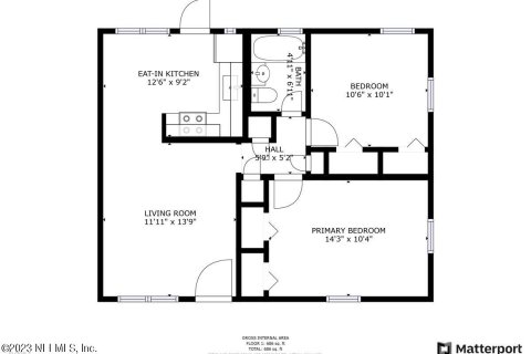 Villa ou maison à louer à Atlantic Beach, Floride: 2 chambres, 69.68 m2 № 834666 - photo 1