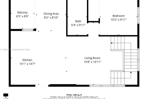 Townhouse in Miami, Florida 3 bedrooms, 202.62 sq.m. № 1953668 - photo 30