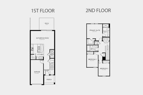 Townhouse floor plan «128SQM JASMINE», 3 bedrooms in THE TOWNHOMES AT RIVER LANDING