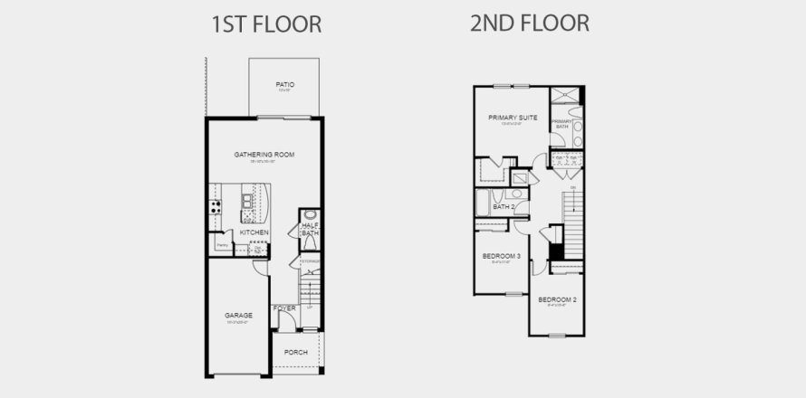 Townhouse in THE TOWNHOMES AT RIVER LANDING in Wesley Chapel, Florida 3 bedrooms, 128 sq.m. № 266508