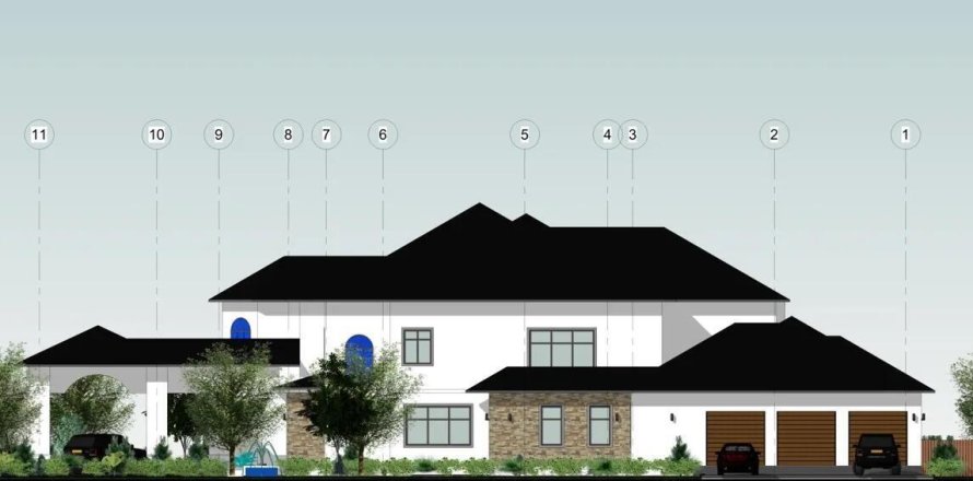 House in Parkland, Florida 6 bedrooms, 710.52 sq.m. № 2083752