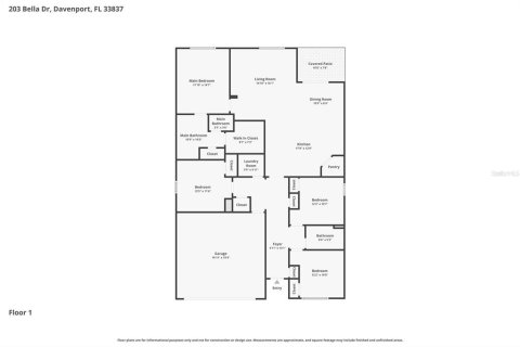 Casa en alquiler en Davenport, Florida, 4 dormitorios, 173.45 m2 № 2113048 - foto 14