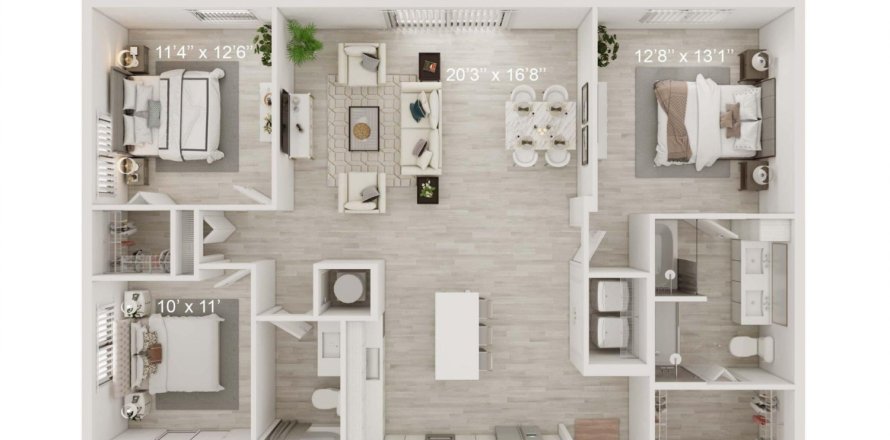Appartement à Boca Raton, Floride 3 chambres, 137.77 m2 № 1216187