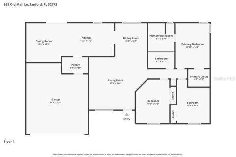 Villa ou maison à louer à Sanford, Floride: 3 chambres, 131.92 m2 № 2100052 - photo 2