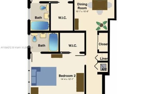 Apartment in Miami, Florida 2 bedrooms, 109.16 sq.m. № 1945911 - photo 14