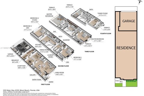 Touwnhouse à vendre à Miami Beach, Floride: 5 chambres, 347.55 m2 № 1966298 - photo 27