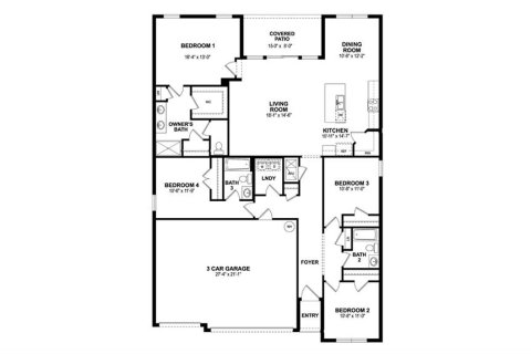 House in Parrish, Florida 4 bedrooms, 187.66 sq.m. № 2208227 - photo 16