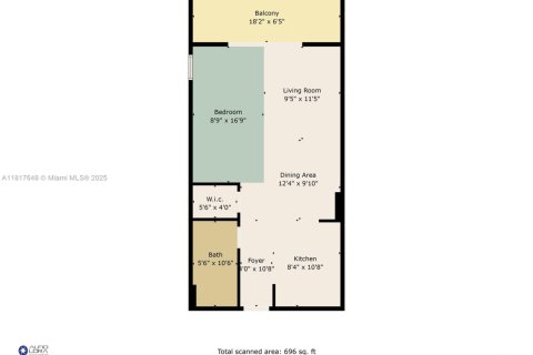 Снять в аренду кондоминиум в Майами-Бич, Флорида 55.74м2, № 1774337 - фото 20