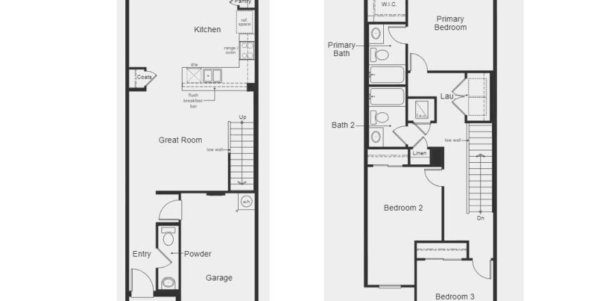 Townhouse in Mirabella Townhomes in Davenport, Florida 3 rooms, 127 sq.m. № 344023