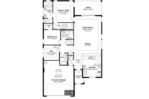 House floor plan «House», 2 bedrooms in The Reserve at Victoria