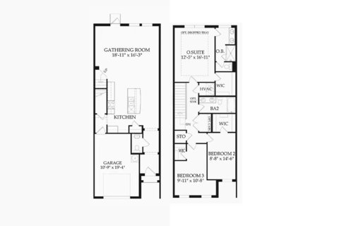 Townhouse floor plan «168SQM», 3 bedrooms in THE FIELDS