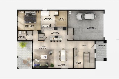 House in Orlando, Florida 4 bedrooms, 231.61 sq.m. № 1757699 - photo 2