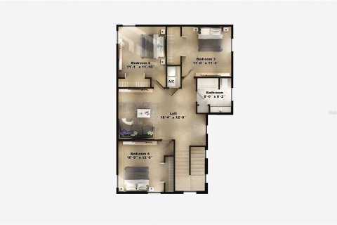House in Orlando, Florida 4 bedrooms, 231.61 sq.m. № 1757699 - photo 3