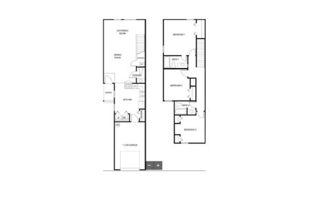 House floor plan «2BR-1», 2 bedrooms in Westlake Estates