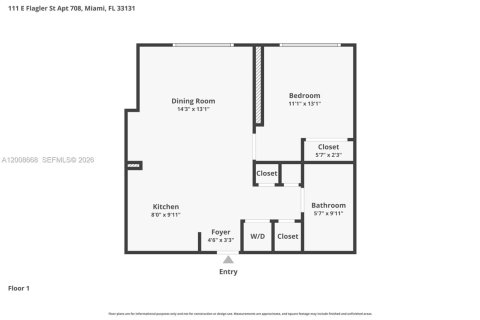 Condo in Miami, Florida, 1 bedroom  № 2074980 - photo 29