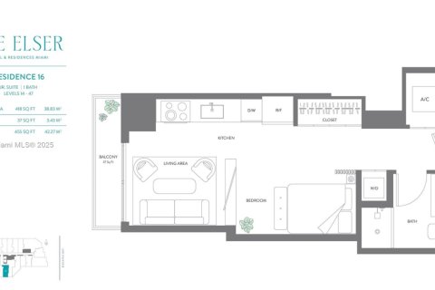 Condominio en alquiler en Miami, Florida, 33.63 m2 № 1937570 - foto 19