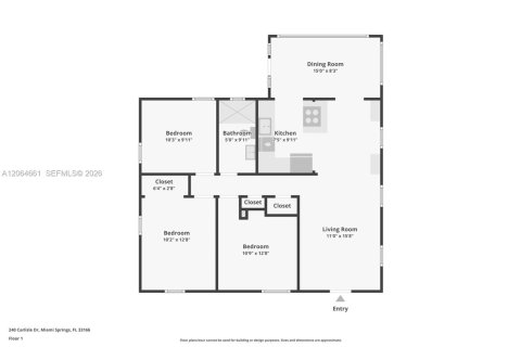 House in Miami Springs, Florida 4 bedrooms, 131.64 sq.m. № 2301881 - photo 3