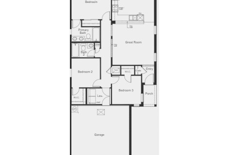 Планировка виллы или дома «House» 3 спальни в ЖК Sawgrass Lakes I