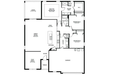 House floor plan «House», 3 bedrooms in Village Park by Maronda Homes