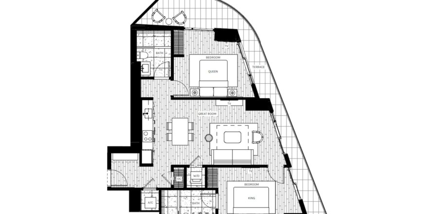 Condominio en Miami, Florida, 2 dormitorios  № 700870