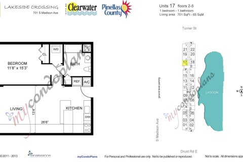 Condominio en venta en Clearwater, Florida, 1 dormitorio, 65.12 m2 № 1866764 - foto 11