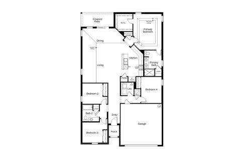Townhouse floor plan «9025 Norley Ct», 4 rooms in Bellaviva II at Westside