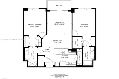 Condominio en alquiler en Aventura, Florida, 2 dormitorios, 109.16 m2 № 2060088 - foto 22