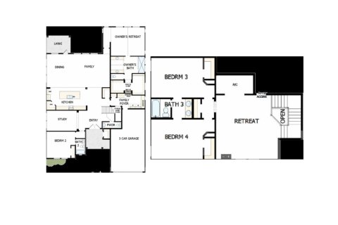 House floor plan «House», 4 bedrooms in Oak Grove at Silverleaf 70’