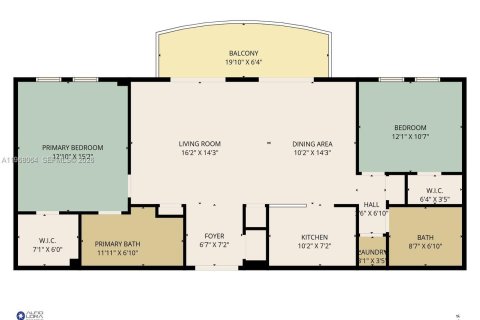 Купить кондоминиум в Корал-Гейблс, Флорида 2 спальни, 111.02м2, № 2029438 - фото 13
