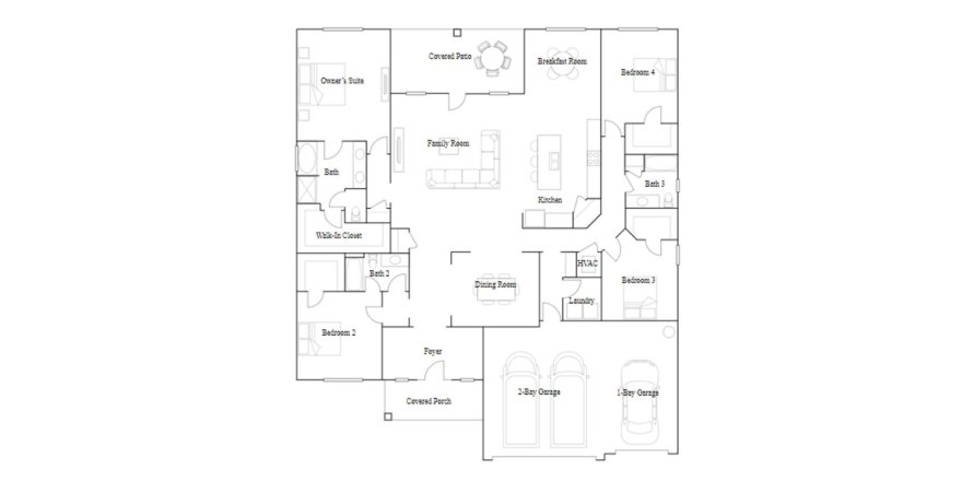 Townhouse floor plan «263SQM», 4 bedrooms in CARRINGTON