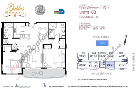 Condo in Miami, Florida, 2 bedrooms  № 1461216 - photo 19