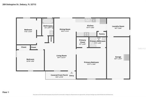 Villa ou maison à vendre à DeBary, Floride: 3 chambres, 102.75 m2 № 2421935 - photo 29