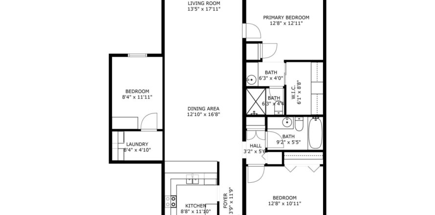 Condo à Davie, Floride, 2 chambres  № 1049879