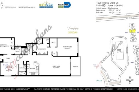 Condominio en alquiler en North Miami, Florida, 3 dormitorios, 167.32 m2 № 1925225 - foto 5