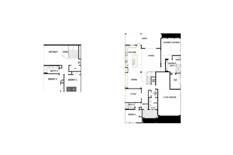 Планировка виллы или дома «House» 4 спальни в ЖК Middlebourne 60'