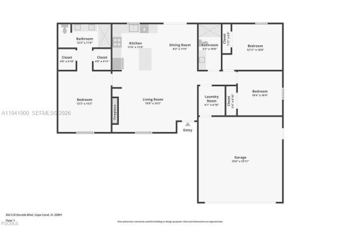 Купить виллу или дом в Кейп-Корал, Флорида 3 спальни, 124.67м2, № 2003161 - фото 7